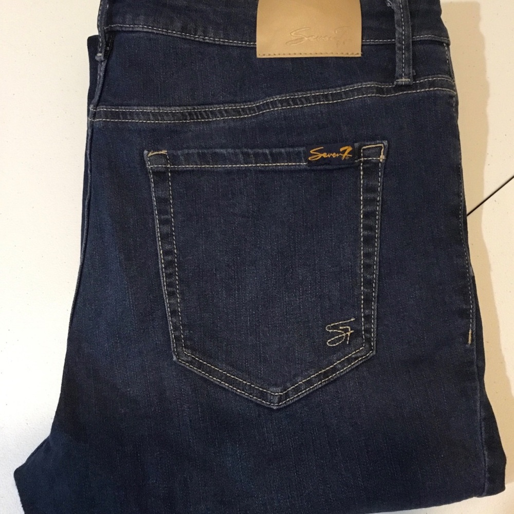 Womens  Seven 7  Flare  Dark Indigo Jeans